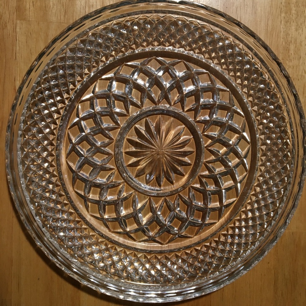 Crystal serving tray